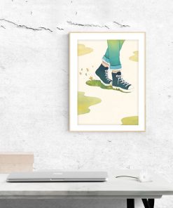 Art Print - Walk in slow living collection by Eding Illustration