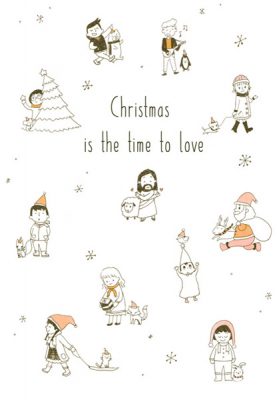 Christmas card christmas is the time to love Jesus is the meaning of Christmas by Eding Illustration