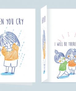 Comforting cards Sympathy cards encouragement cards for friends - when you cry i will be there for you 3 by Eding Illustration