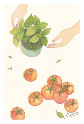 Simple life - slow living collection Watercolor painting by Eding Illustration