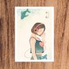 postcard- Listen in slow living collection 2 by Eding Illustration