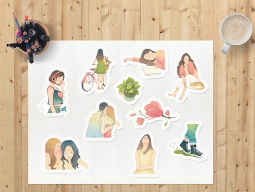 stickers slow living by Eding Illustration